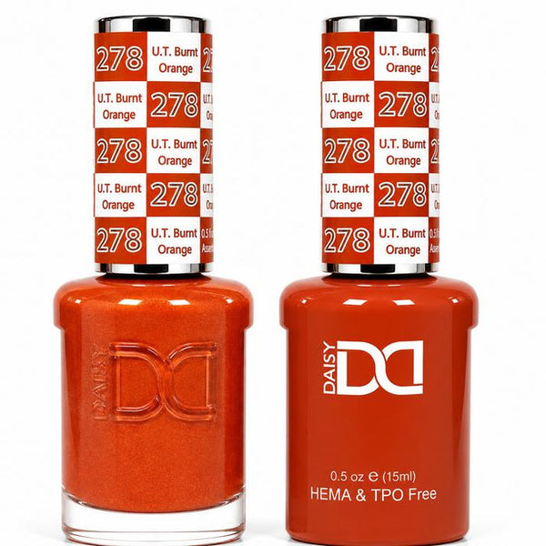 278 U.T.BURNT ORANGE - DND HEMA FREE & TPO FREE - GEL & LACQUER DUO