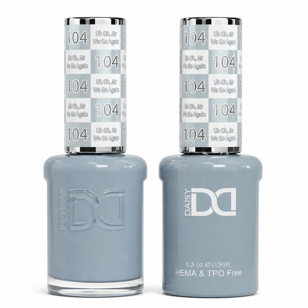 104 UH OH, AIR WE GO AGAIN - DND HEMA FREE & TPO FREE - GEL & LACQUER DUO