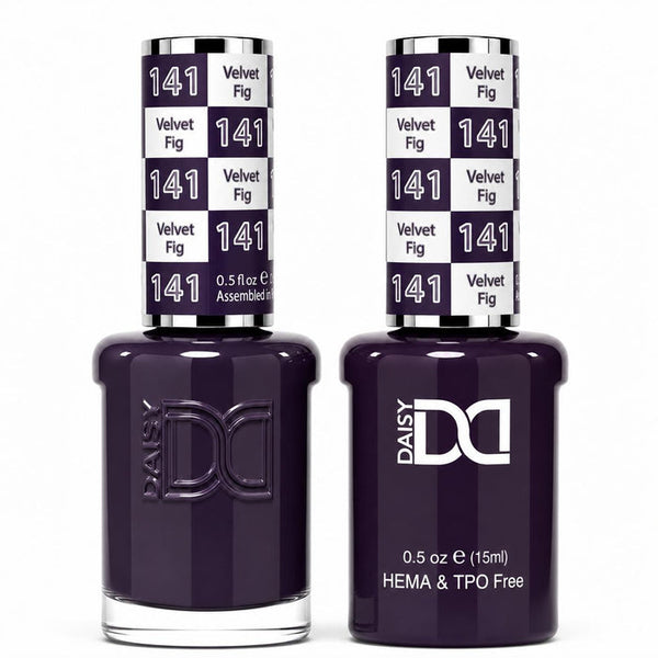 141 VELVET FIG - DND HEMA FREE & TPO FREE - GEL & LACQUER DUO