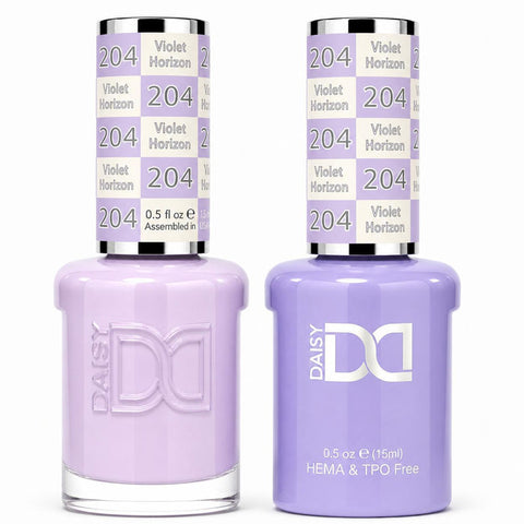 204 VIOLET HORIZON - DND HEMA FREE & TPO FREE - GEL & LACQUER DUO