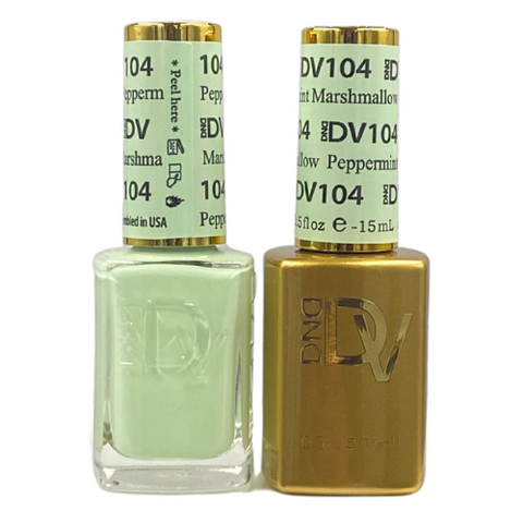 DND DIVA GEL DUO - 104 PEPPERMINT MARSHMALLOW