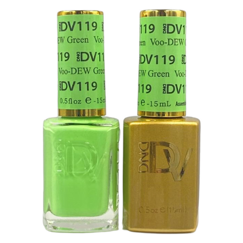 DND DIVA GEL DUO - 119 VOO-DEW GREEN