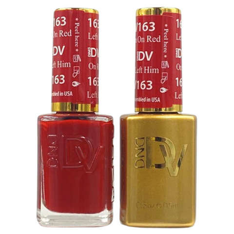 DND DIVA GEL DUO - 163 LEFT HIM ON RED