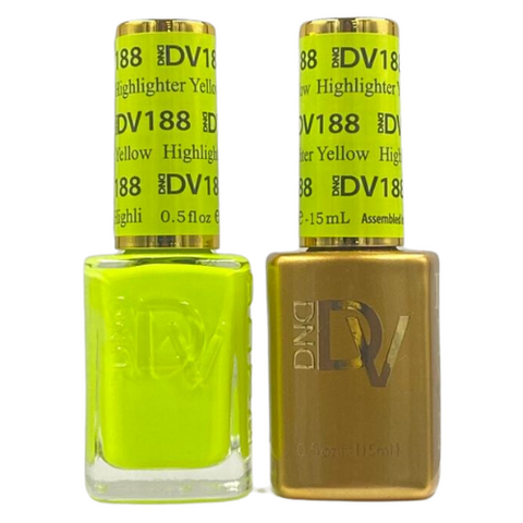 DND DIVA GEL DUO - 188 HIGHLIGHTER YELLOW