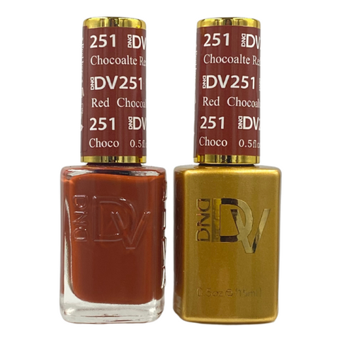 DND DIVA GEL DUO - 251 CHOCOLATE RED