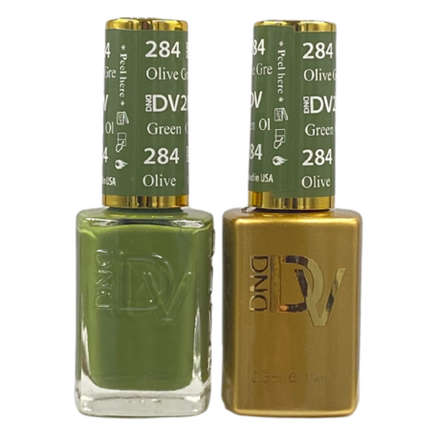 DND DIVA GEL DUO - 284 OLIVE GREEN