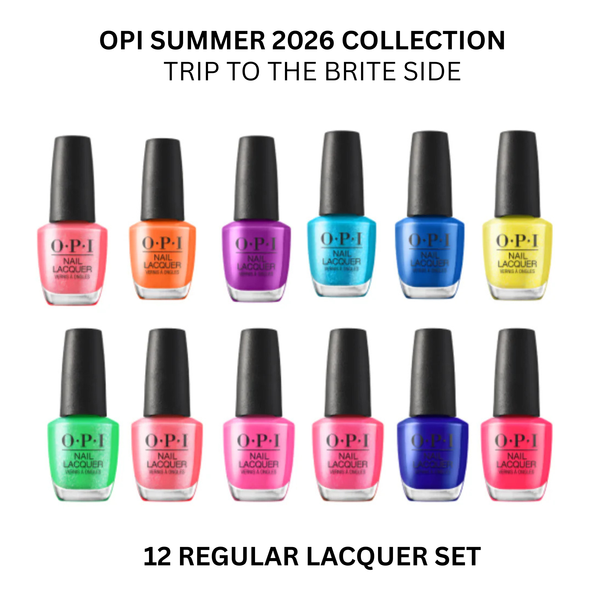 OPI REGULAR LACQUER - TRIP TO THE BRITE SIDE- SUMMER 2026 COLLECTION - 12 PIECE SET