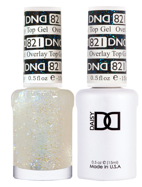 821 - DND DUO GEL -  OVERLAY TOP GEL (GLITTER)