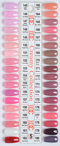 DC005 - DC GEL DUO SET  -  CREAMY COLLECTION - COLOR CHART #5 - 145 TO 180 (36 COLORS)