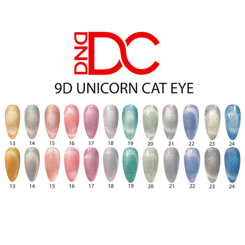 DND 9D Cat Eyes Gel - UNICORN SET - (12 COLORS)-NO COLOR CHART
