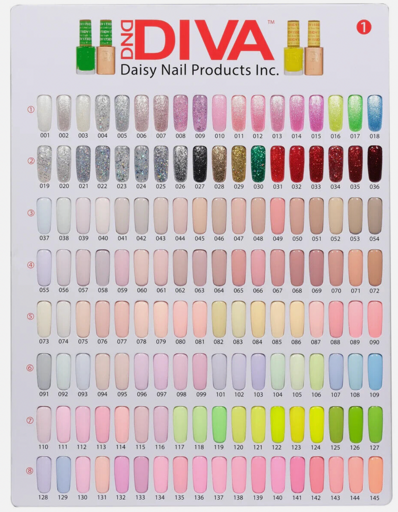 DND DIVA COLLECTION - COMPLETE 288 COLOR SET (#1 TO #290) WITH COLOR C ...