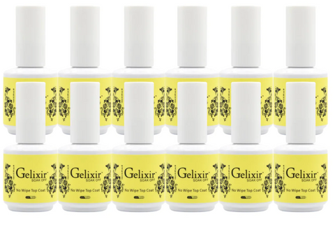 Gelixir - 12 Pack - No Wipe Gel Top Coat