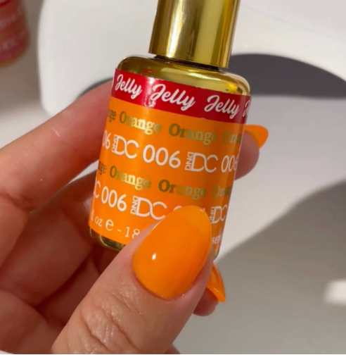 DND DC ALL MY JELLY - GEL POLISH ONLY - #006 ORANGE