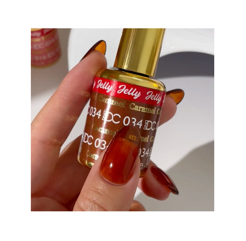 DND DC ALL MY JELLY - GEL POLISH ONLY - #034 CARAMEL