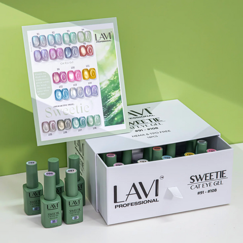 LAVI CAT EYE KIT - (18 colors) - SWEETIE (#91 TO #108) COLLECTION -HEMA & TPO FREE (Copy)