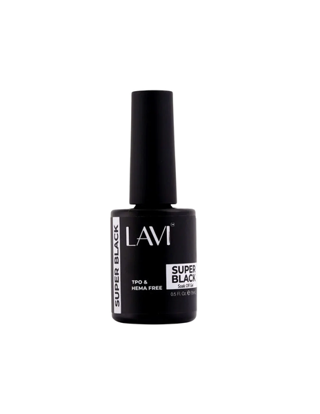 LAVI GEL - SUPER BLACK GEL - HEMA & TPO FREE .5 FL OZ