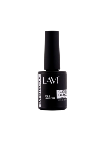 LAVI GEL - SUPER BLACK GEL - HEMA & TPO FREE .5 FL OZ