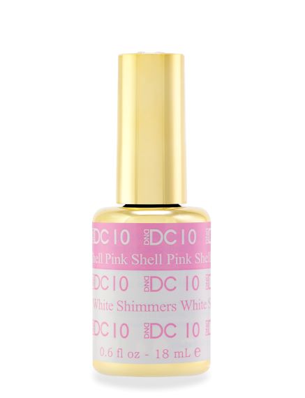 DND DC MOOD GEL - 10 SHELL PINK TO WHITE SHIMMERS - C0088