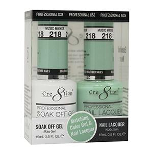 CRE8TION MATCHING COLOR GEL & NAIL LACQUER - 218 MUSIC MIRROR