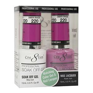 CRE8TION MATCHING COLOR GEL & NAIL LACQUER - 220 EMBER DRAGON