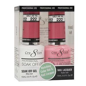 CRE8TION MATCHING COLOR GEL & NAIL LACQUER - 222 GIRLS LIKE YOU