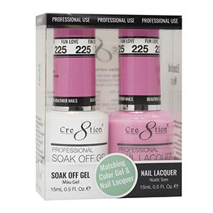 CRE8TION MATCHING COLOR GEL & NAIL LACQUER - 225 FUN LOVE