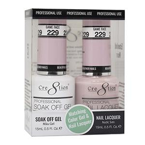 CRE8TION MATCHING COLOR GEL & NAIL LACQUER - 229 GAME FACE