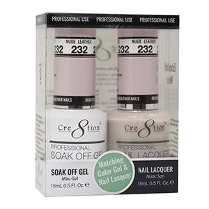 CRE8TION MATCHING COLOR GEL & NAIL LACQUER - 232 NUDE LEATHER