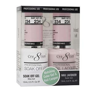 CRE8TION MATCHING COLOR GEL & NAIL LACQUER - 234 BABY SOFT SKIN
