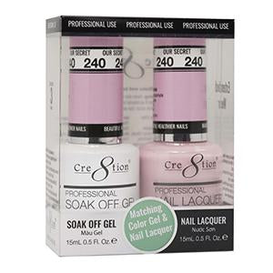 CRE8TION MATCHING COLOR GEL & NAIL LACQUER - 240 OUR SECRET