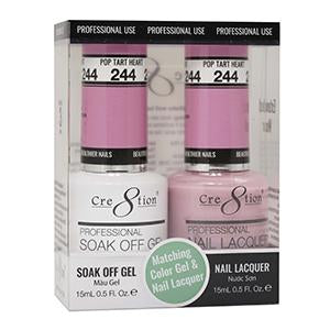 CRE8TION MATCHING COLOR GEL & NAIL LACQUER - 244 POP TART HEART