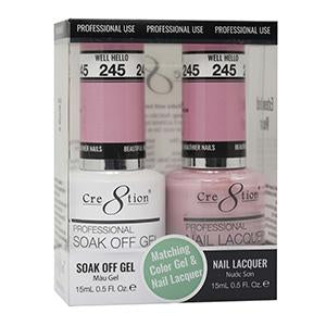 CRE8TION MATCHING COLOR GEL & NAIL LACQUER - 245 WELL HELLO