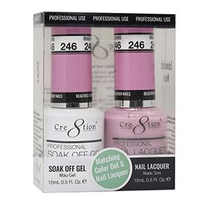 CRE8TION MATCHING COLOR GEL & NAIL LACQUER - 246 BRAIDS AND BOWS
