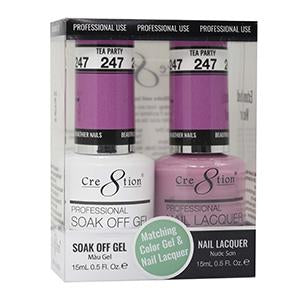 CRE8TION MATCHING COLOR GEL & NAIL LACQUER - 247 TEA PARTY