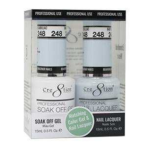 CRE8TION MATCHING COLOR GEL & NAIL LACQUER - 248 BABY BLUE CADILLAC