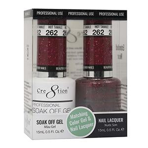 CRE8TION MATCHING COLOR GEL & NAIL LACQUER - 262 HOT TAMALE
