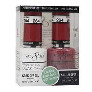 CRE8TION MATCHING COLOR GEL & NAIL LACQUER - 264 LOVE ON THE BRAIN