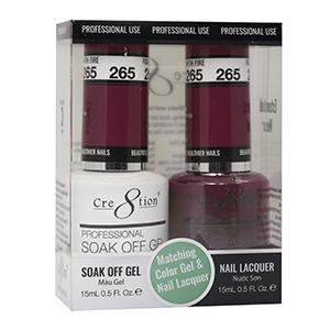 CRE8TION MATCHING COLOR GEL & NAIL LACQUER - 265 FIGHTING WITH FIRE