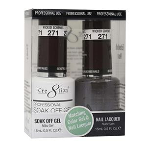 CRE8TION MATCHING COLOR GEL & NAIL LACQUER - 271 WICKED SCHEMES
