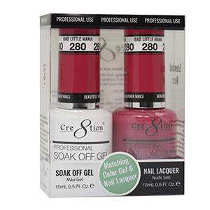 CRE8TION MATCHING COLOR GEL & NAIL LACQUER - 280 BAD LITTLE MAMA