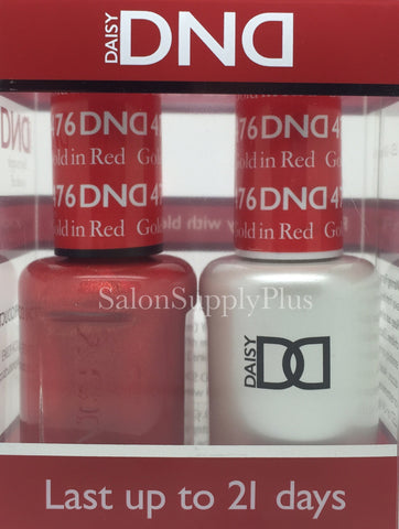 476 - DND Duo Gel - Gold in Red