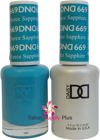 669 - DND Duo Gel - Fierce Sapphire