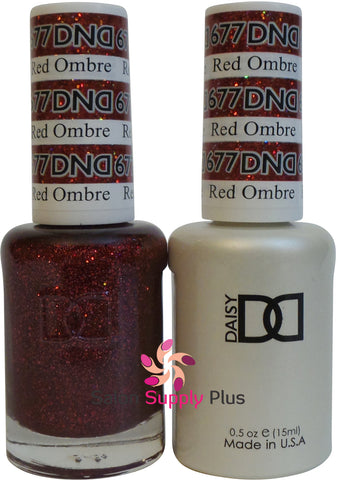 677 -  DND Duo Gel - Red Ombre