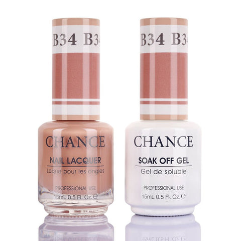 Chance by Cre8tion Gel & Nail Lacquer Duo 0.5oz B34 - Bare Collection