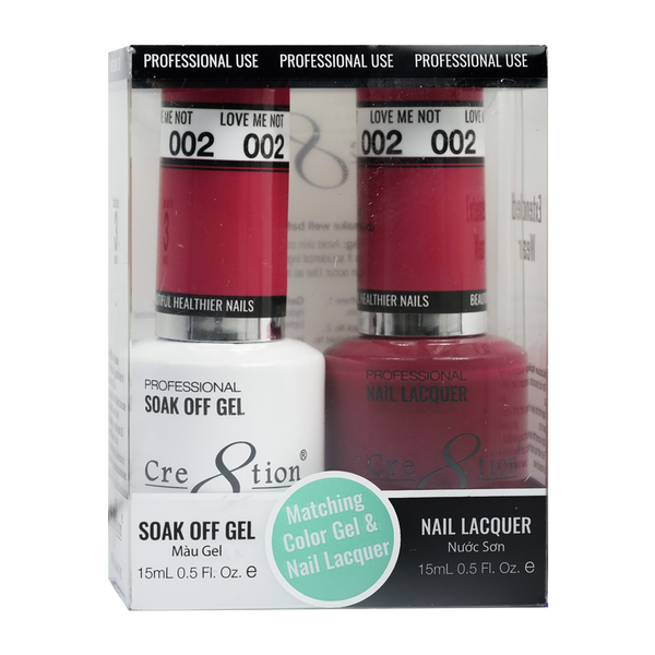 CRE8TION MATCHING COLOR GEL & NAIL LACQUER - 002 Cherry