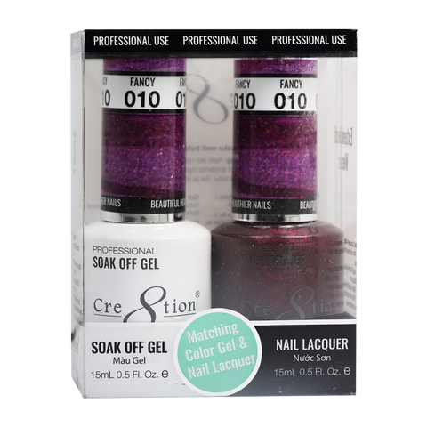 CRE8TION MATCHING COLOR GEL & NAIL LACQUER - 010 Fancy (Shimmery)