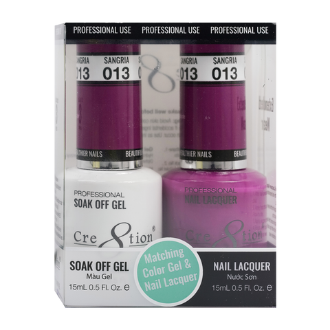 CRE8TION MATCHING COLOR GEL & NAIL LACQUER - 013 Sangria
