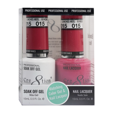 CRE8TION MATCHING COLOR GEL & NAIL LACQUER - 015 6 Inche Heels