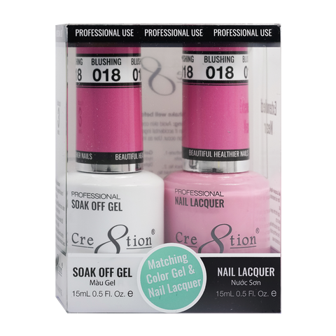 CRE8TION MATCHING COLOR GEL & NAIL LACQUER - 018 Blushing