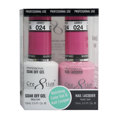 CRE8TION MATCHING COLOR GEL & NAIL LACQUER - 024 Lovely